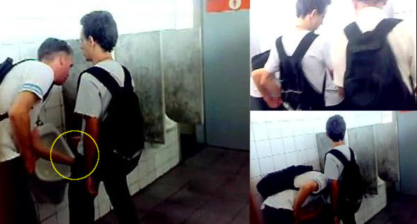 School gay boy giving amateur bb to the best nerd friend