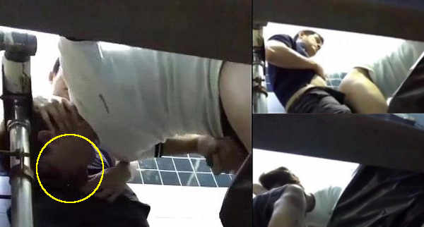 Two friends fucking in the bathroom on the first day of school