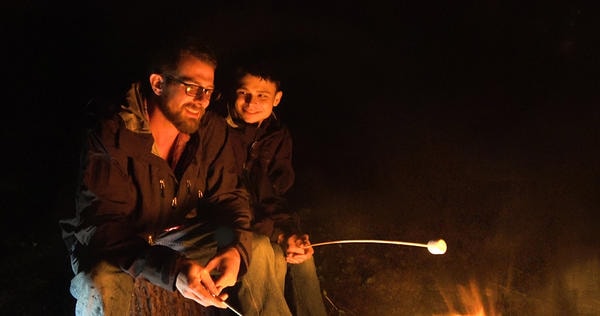 Me and daddy camping all night